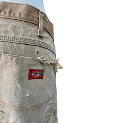 Vintage Heavily Distressed & Thrashed Dickies Canvas Carpenter Pants