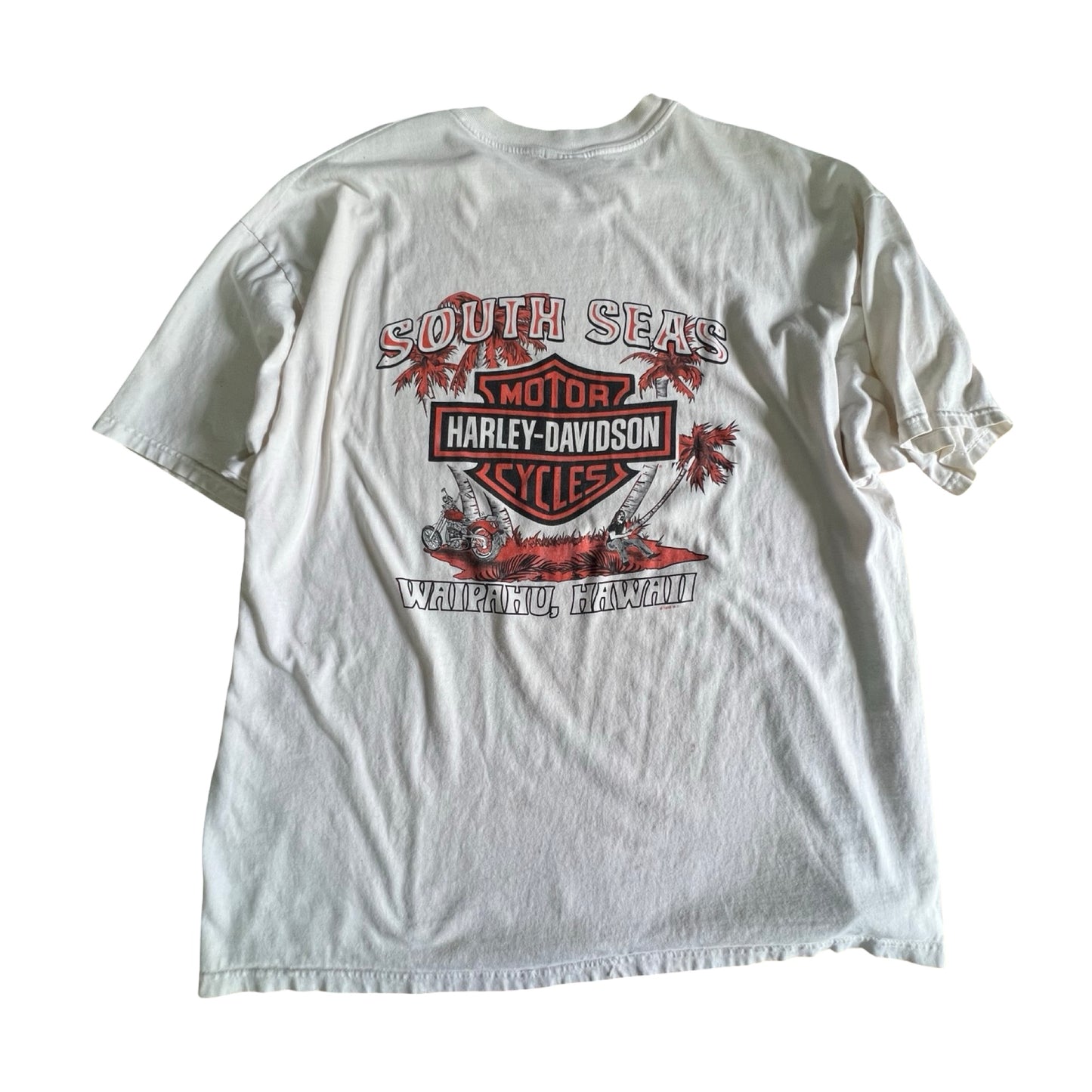 Vintage 1995 Harley Davidson Double Sided Waipahu, Hawaii Tee XL