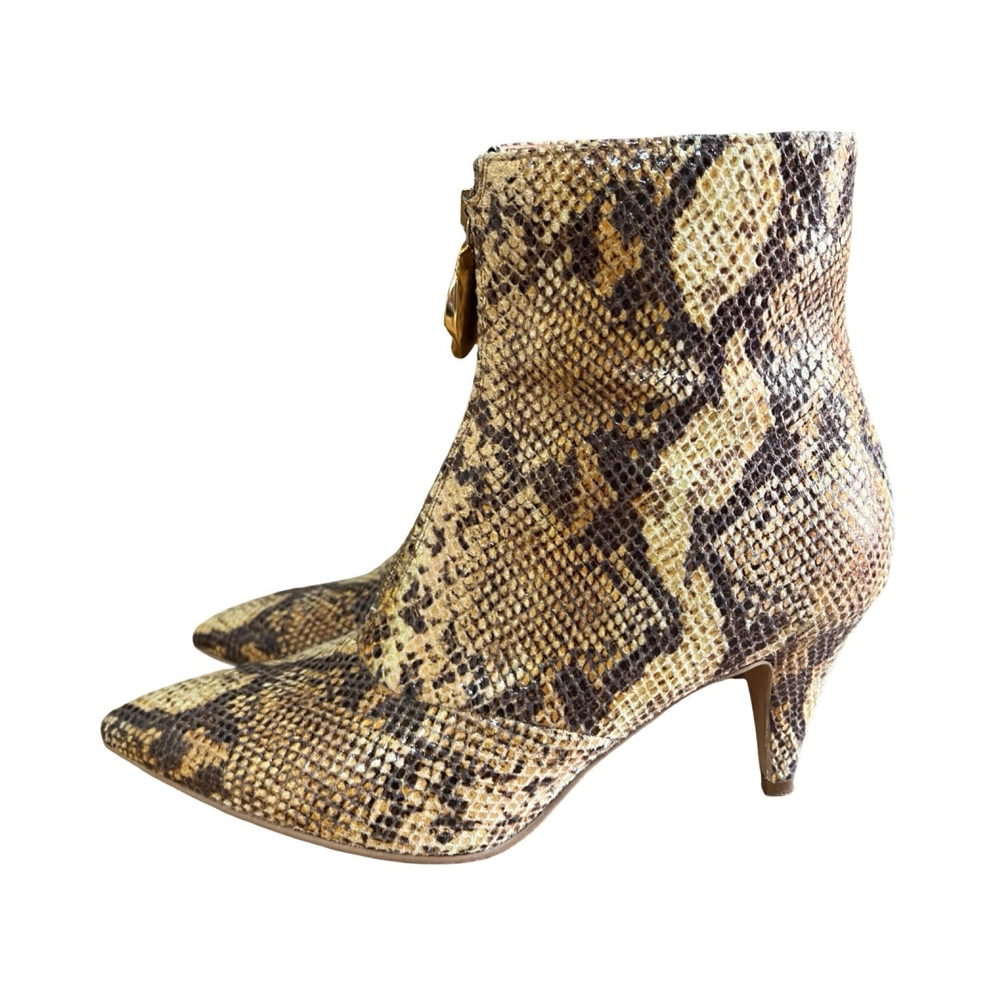 Taylor + Thomas Vegan Debbie Boots Golden Python 39 Never Worn