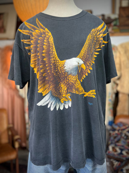 Vintage Single Stitch Faded Worn To Perfection Eagle Tee XL