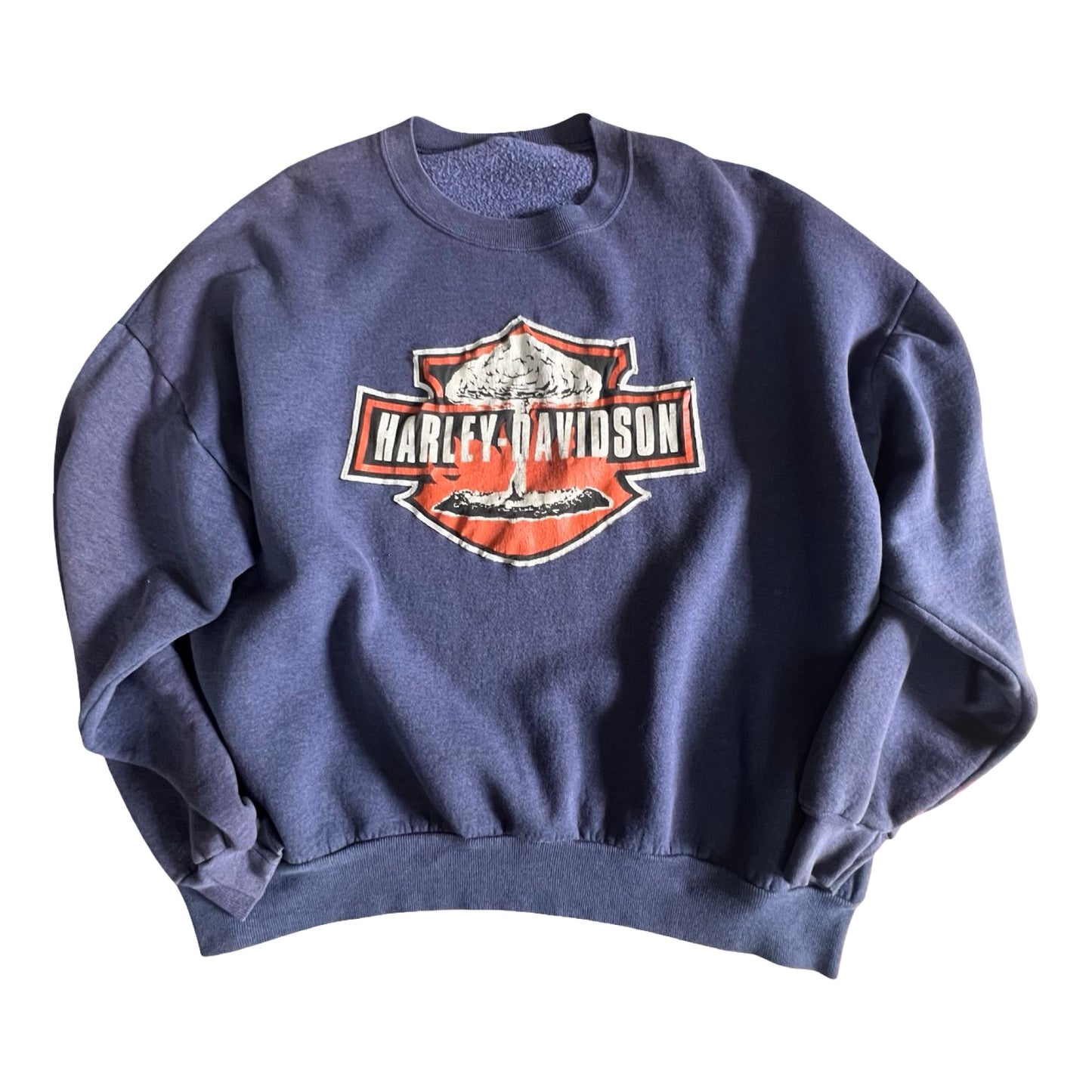 Vintage Oversized Bootleg DIY Harley Davidson Sweatshirt XXL