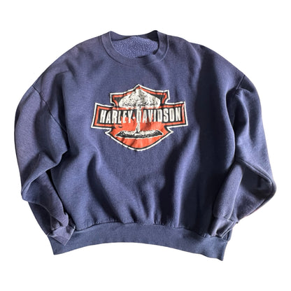 Vintage Oversized Bootleg DIY Harley Davidson Sweatshirt XXL