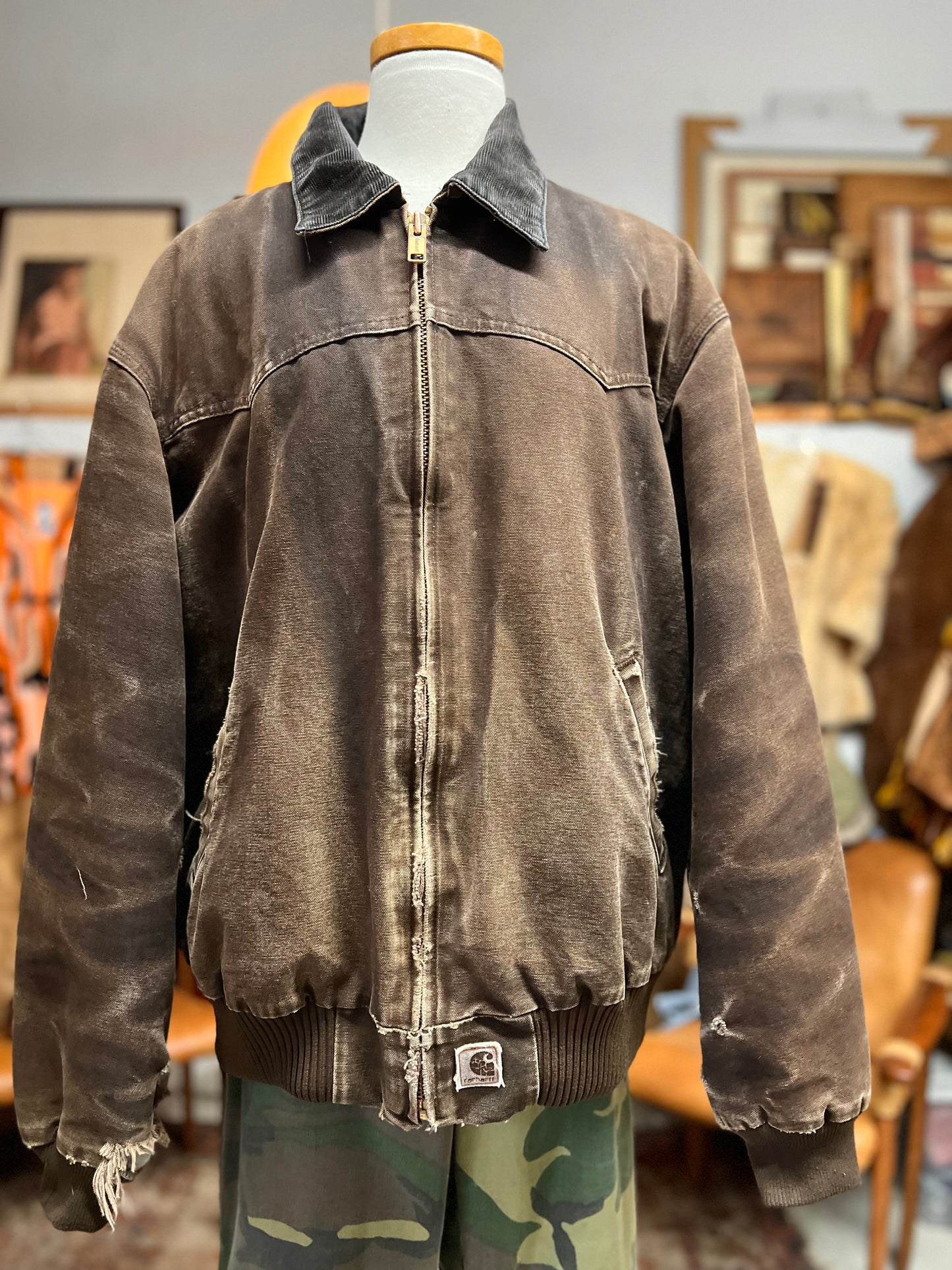 Vintage Heavily Distressed Carhartt Santa Fe Jacket XL