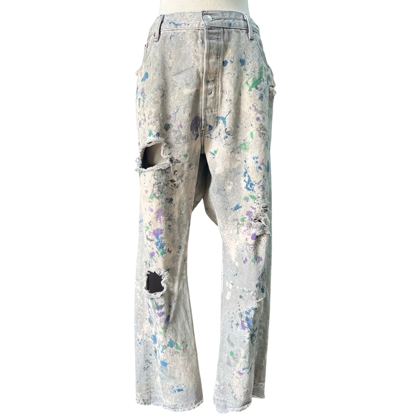 Vintage Heavily Distressed Paint Splatter Levi’s 501