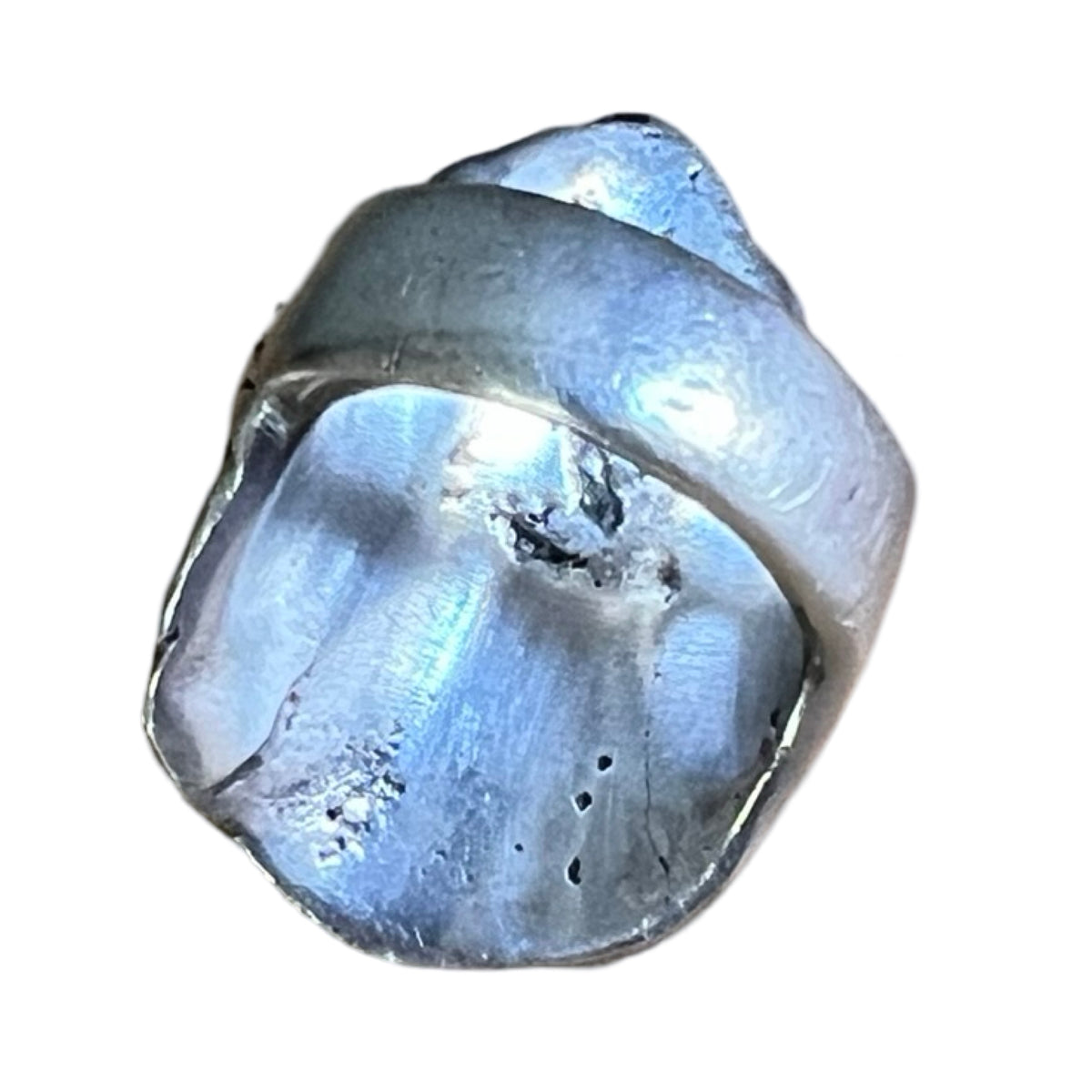 Vintage Large Heavy Solid Sterling Silver Handmade Brutalist 