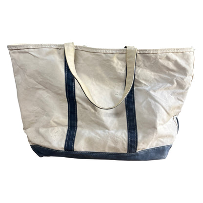 Vintage 1980’s LL Bean Distressed Zip Top Boat & Tote XL