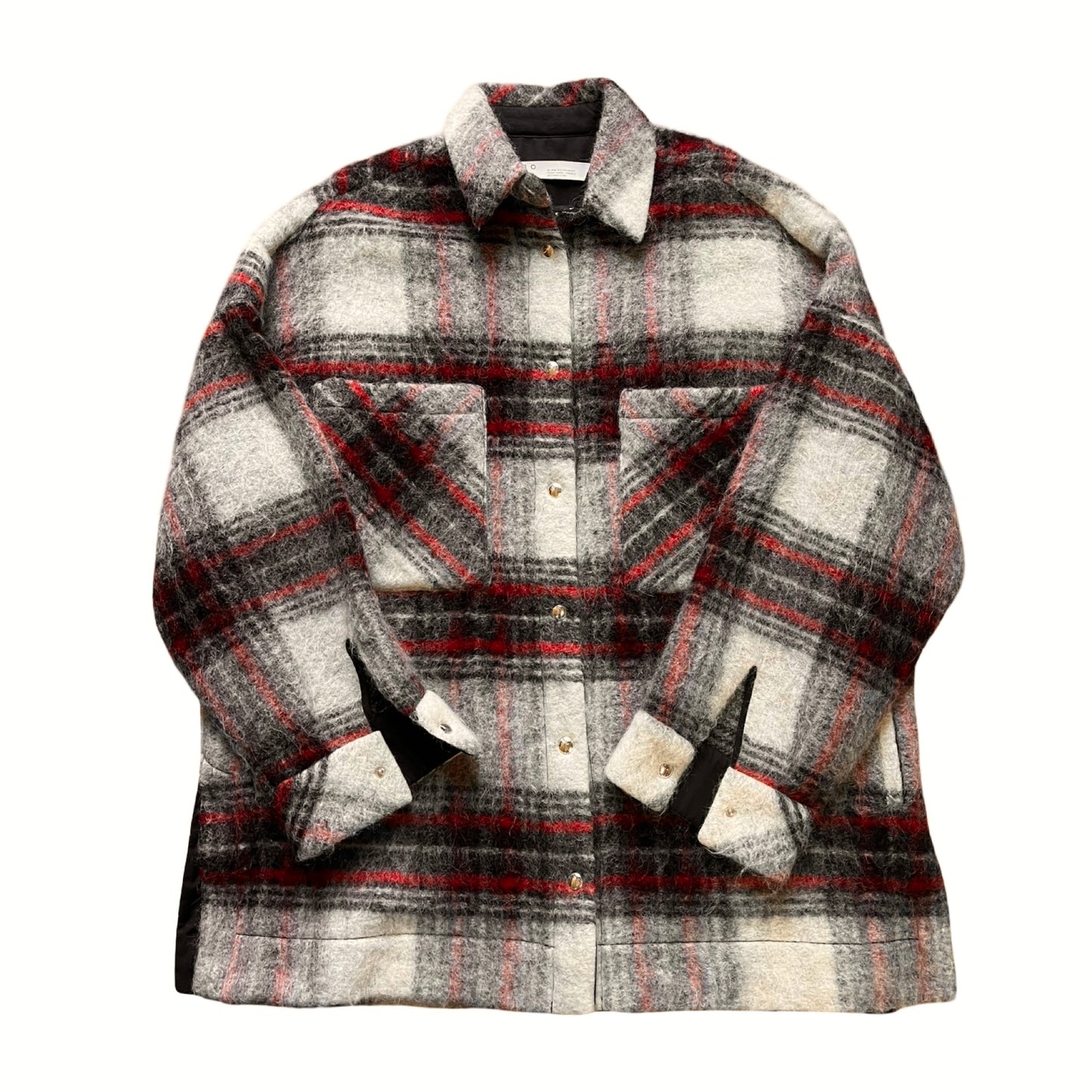 Iro Minksy Oversized Wool Plaid Jacket Size 40 (XL)