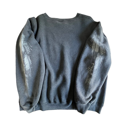 Vintage Native American Oversized Sweatshirt Feather Sleeves XL