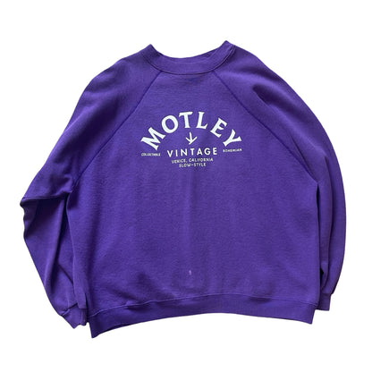 Vintage Purple 1980’s Tultex Raglan Crewneck Sweatshirt w/ MV Logo XXL #21
