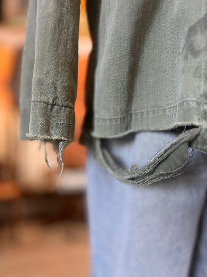 Rare Vintage 1950’s M50 OG-107 WWII Distressed Military Field Jacket 36