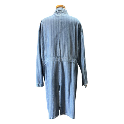 Vintage 1950’s Herringbone Twill Made in Mexico Denim Machinist Coat 52R