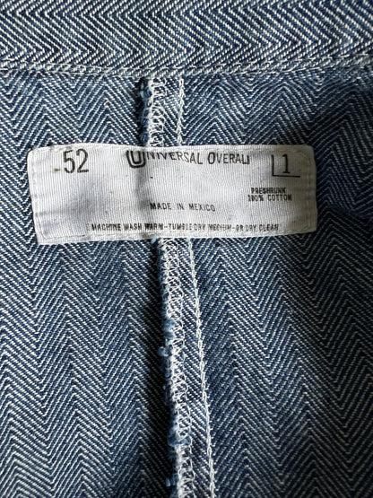 Vintage 1950’s Herringbone Twill Made in Mexico Denim Machinist Coat 52R
