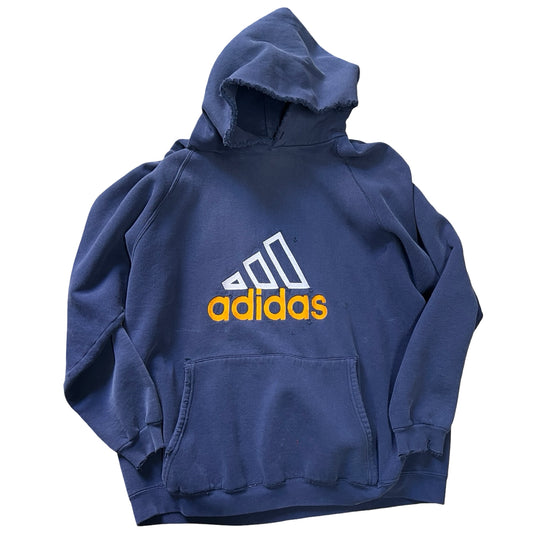 Rare Vintage 1995 Adidas Distressed Oversized Hoodie XL