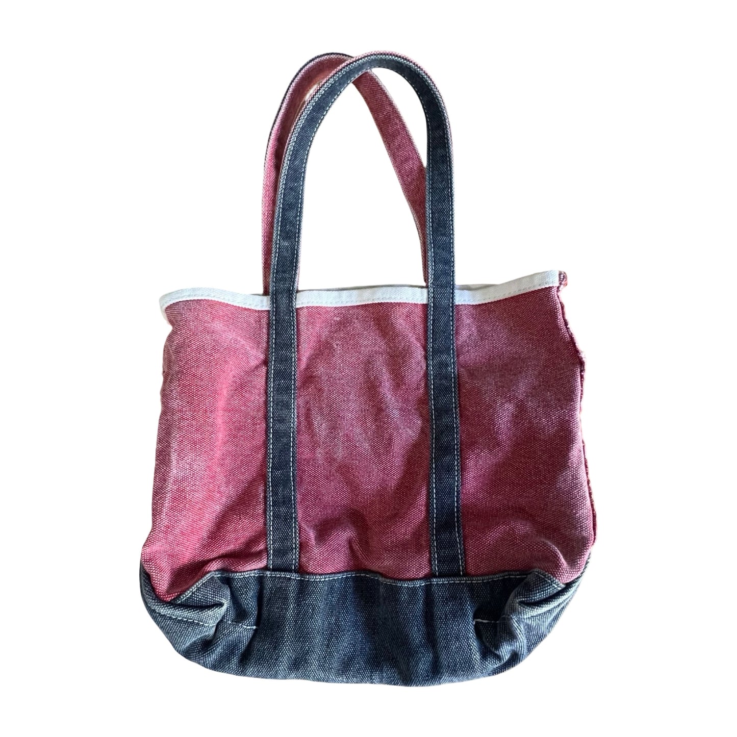 VERY RARE Vintage 1980’s LL Bean Red/Navy Boat & Tote M