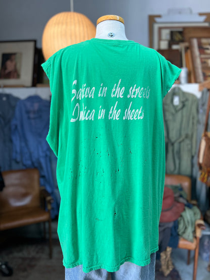 Vintage Distressed Sativa Indica Cut Off Tee XXL