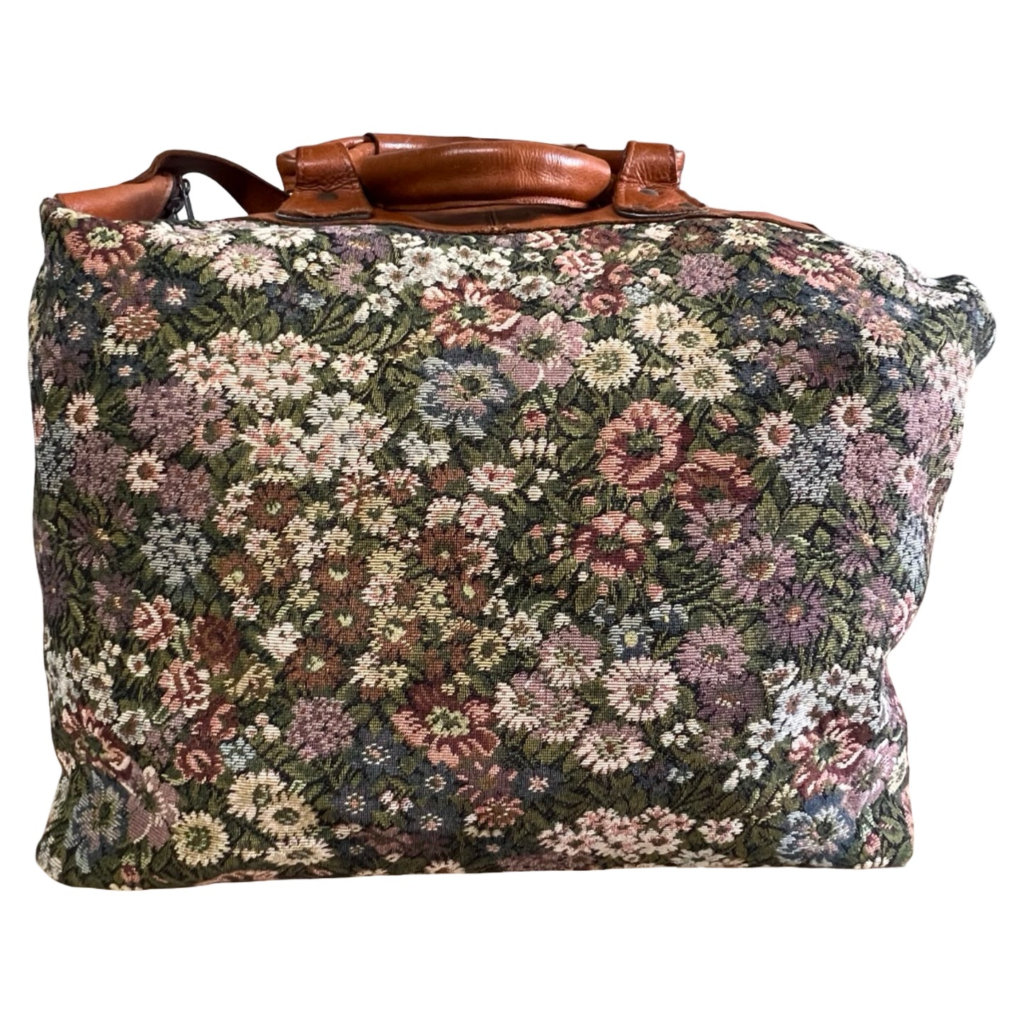 Vintage 1980’s Firenze Needlepoint Weekender Duffle Made In Italy