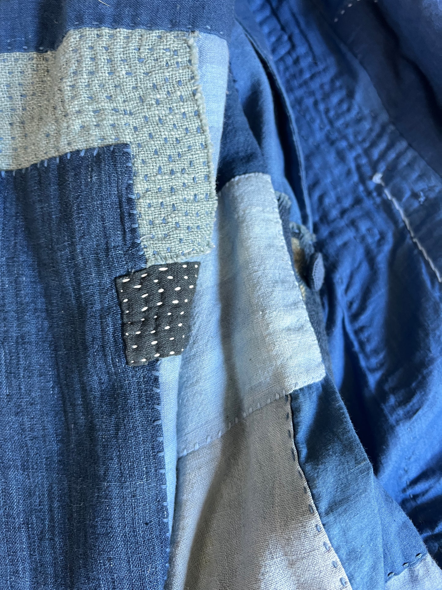 11-11 Clothing Patchwork Chambray Denim Boro Blazer XL Never Worn Collectible Sold Out