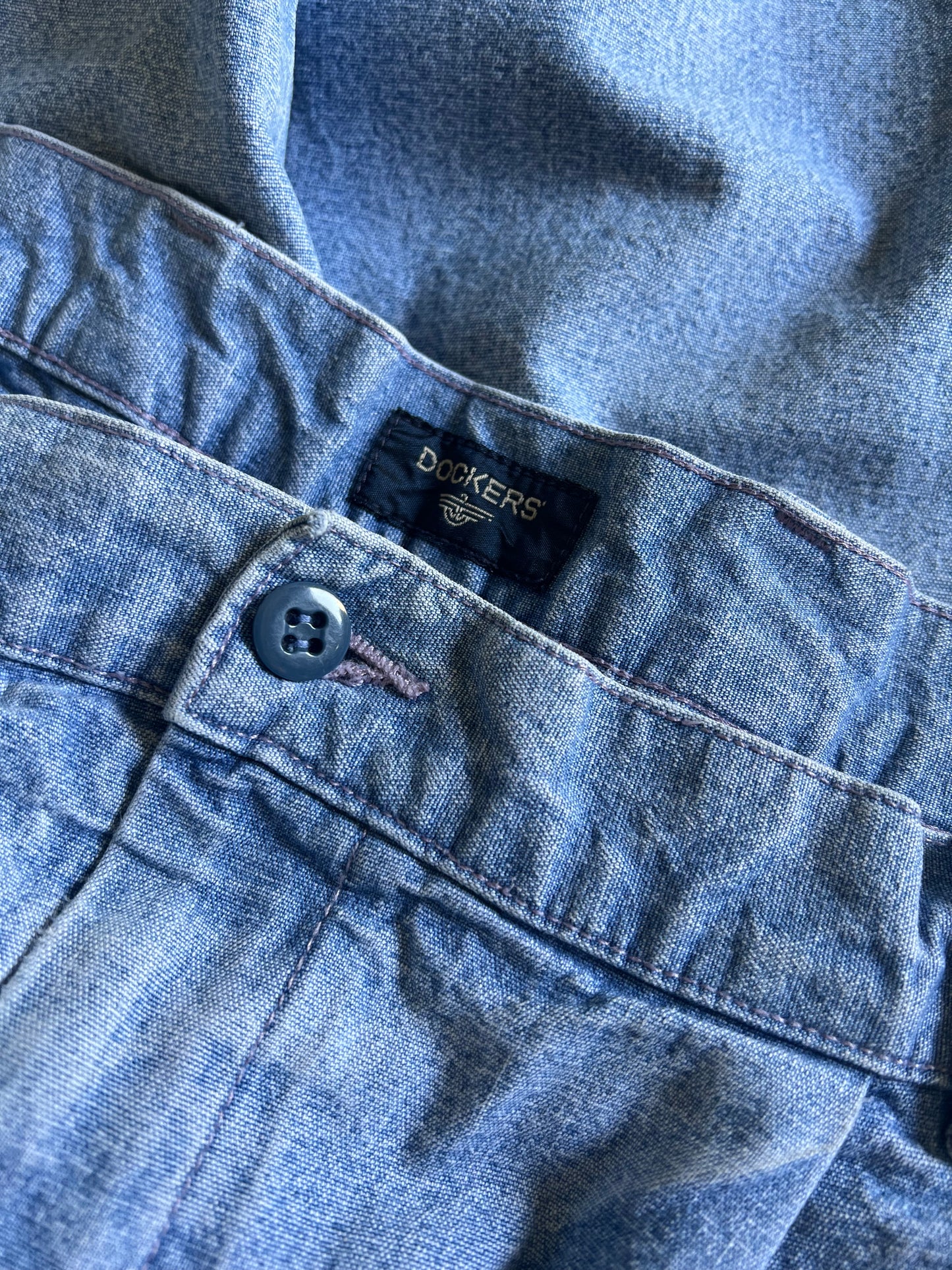 Vintage Denim Pleat Front Dockers 37X26.5