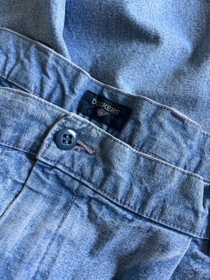 Vintage Denim Pleat Front Dockers 37X26.5