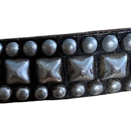 Rare Authentic 1980’s Vintage Distressed Punk Studded Belt Worn to Perfection 42”