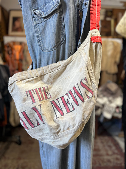 Vintage 1950’s McKeesport, PA The Daily Mail Heavily Distressed Newspaper Bag