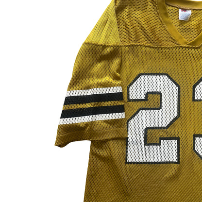 Vintage 1980’s Fab Knit Gold Metallic Mesh Football Jersey L/XL