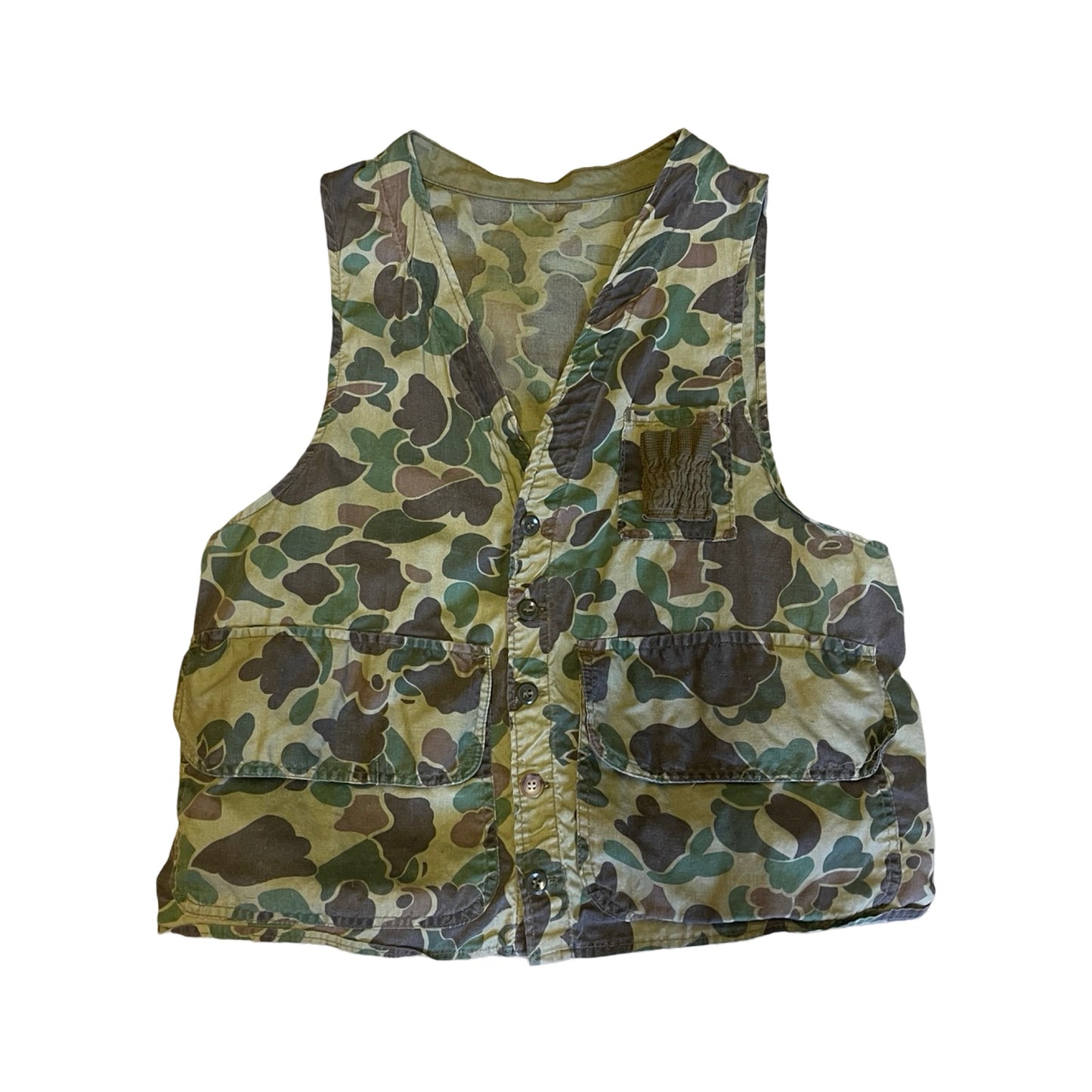 Vintage 70’s Camouflage Duck Hunting Vest M