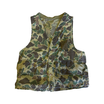 Vintage 70’s Camouflage Duck Hunting Vest M