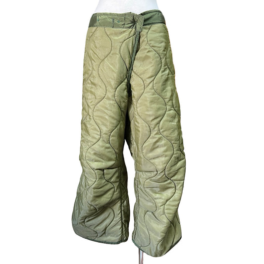 Vintage Military Army Quilted Liner Cropped Pants XL
