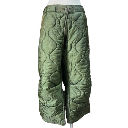 Vintage Quilted Army Pant Liner Side Buttons L