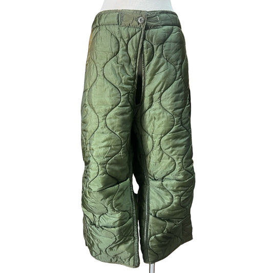 Vintage Quilted Army Pant Liner Side Buttons L