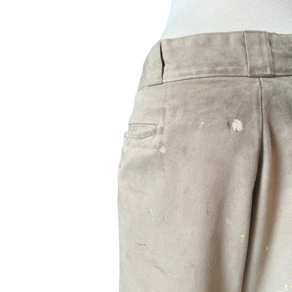 Vintage Distressed Paint Splattered Dickies Chinos XXL