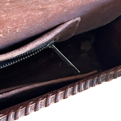 Vintage 70’s Hand Tooled Oversized Structured Clutch