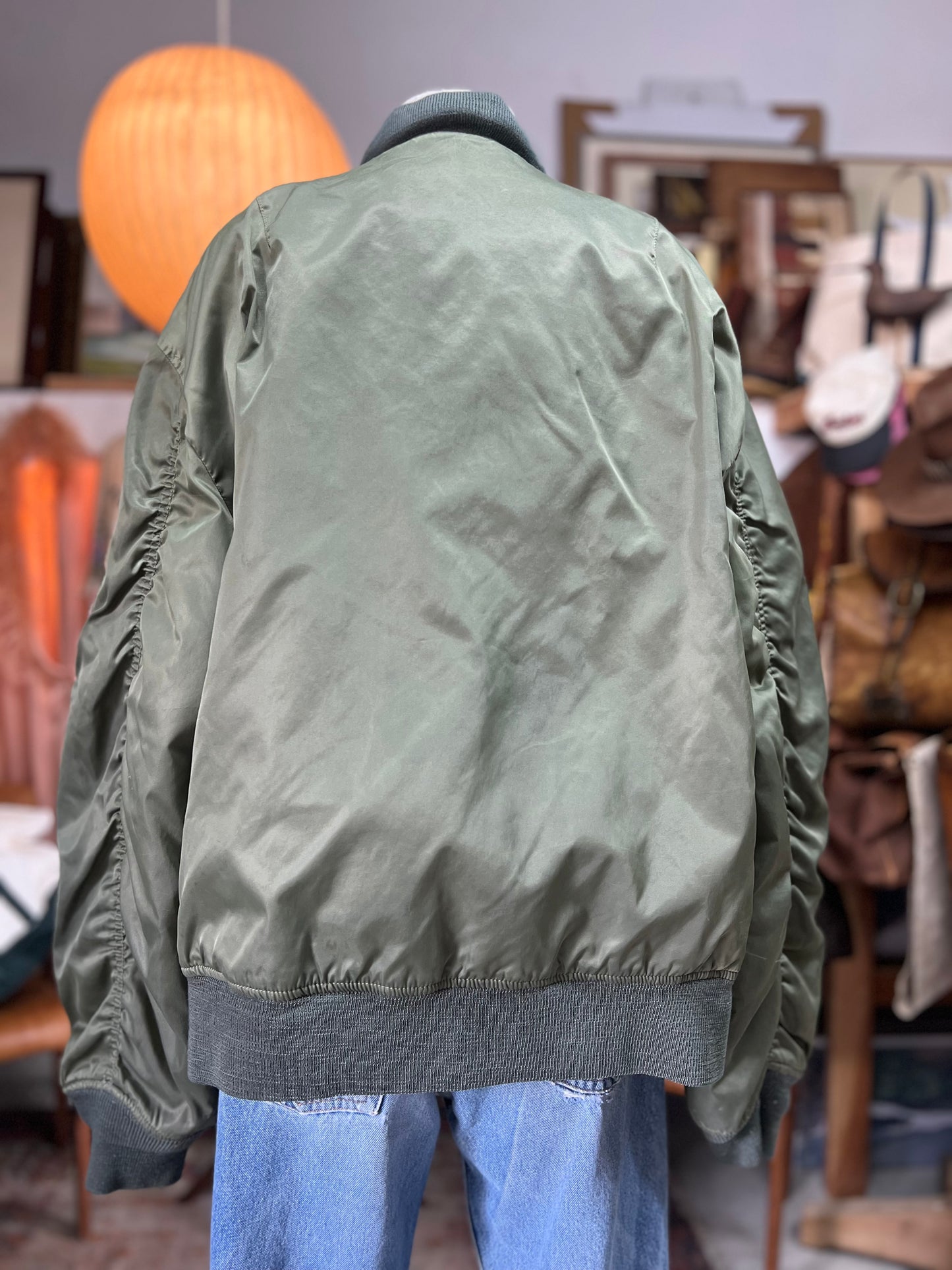 Vintage 80’s MA-1 Oversized Reversible Bomber Jacket 2XL