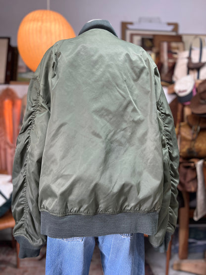 Vintage 80’s MA-1 Oversized Reversible Bomber Jacket 2XL