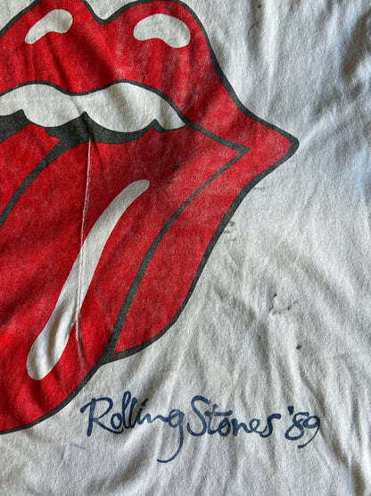 Vintage Rolling Stones 1989 Steel Wheels North American Tour Single Stitch T-Shirt XL/XXL
