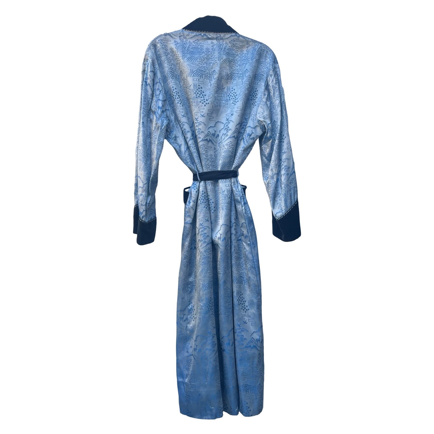 Vintage 1950’s Silk & Velvet JacquardSmoking Jacket Robe M