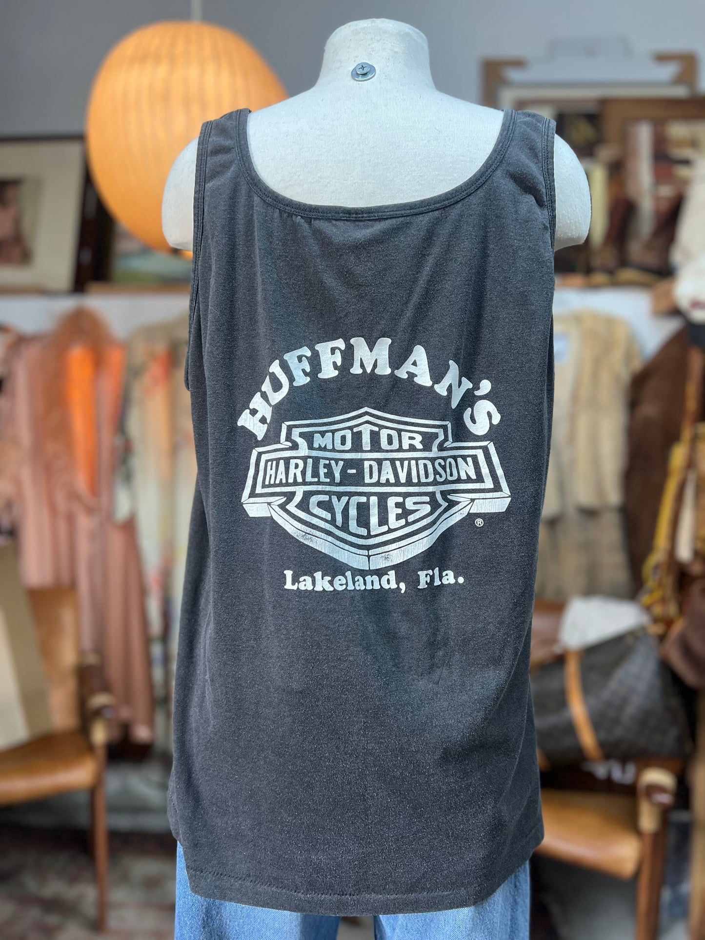 Vintage 1990 Harley Davidson 3D Emblem Tank XL