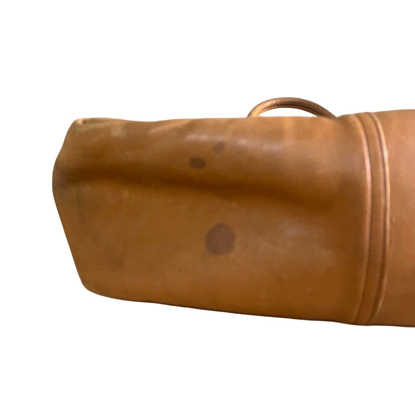 RARE Vintage LL Bean 1970’s Cursive Label Distressed Leather Tote M