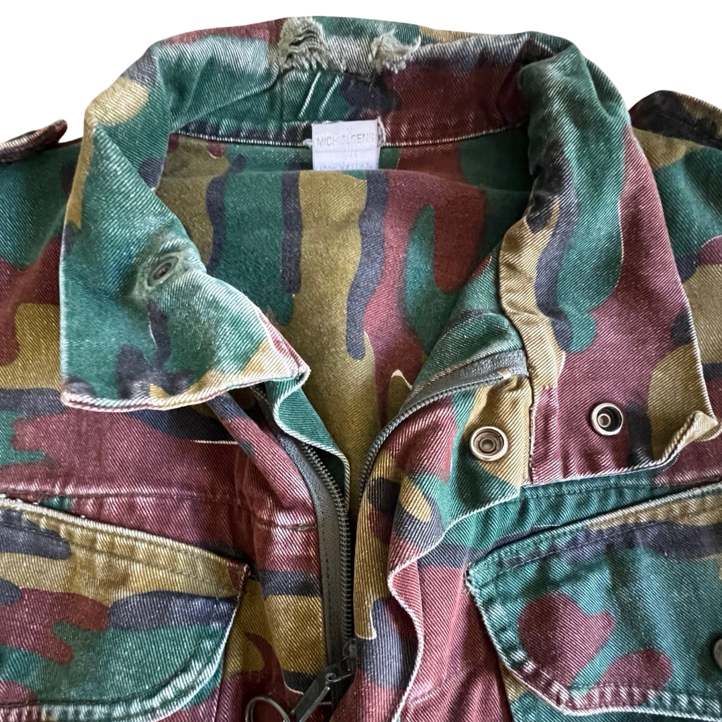Vintage Belgian Jigsaw Camo Airborne Paratrooper Jacket