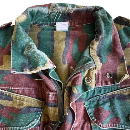 Vintage Belgian Jigsaw Camo Airborne Paratrooper Jacket