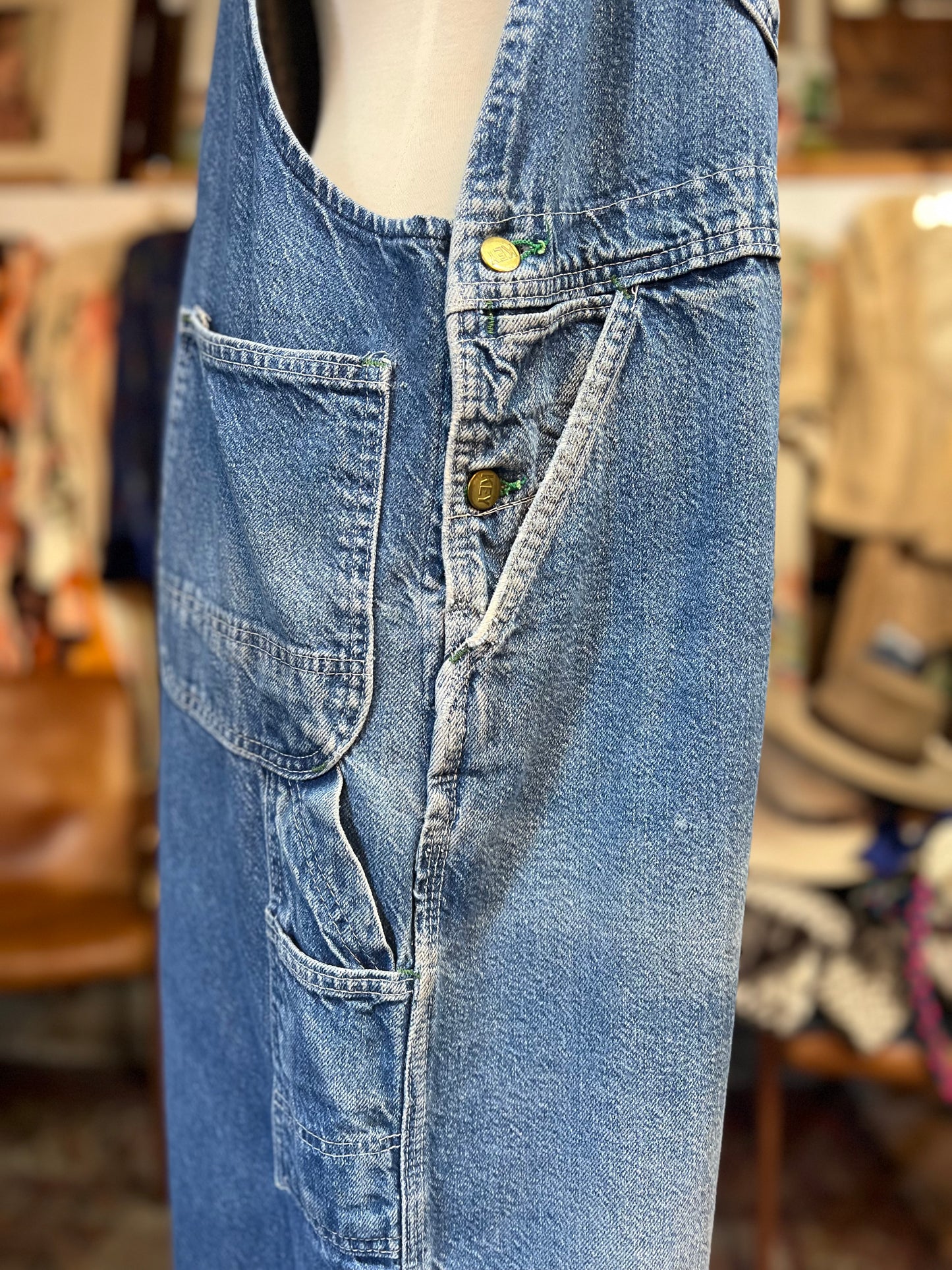Vintage 1950’s Oversized Key Denim Overalls XXL