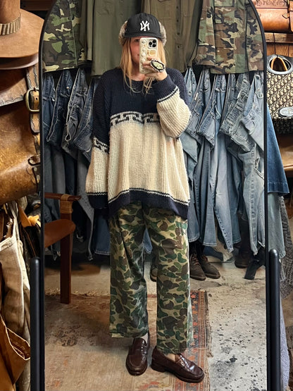 Vintage Distressed Frog Skin Camouflage Cargo Pants XL