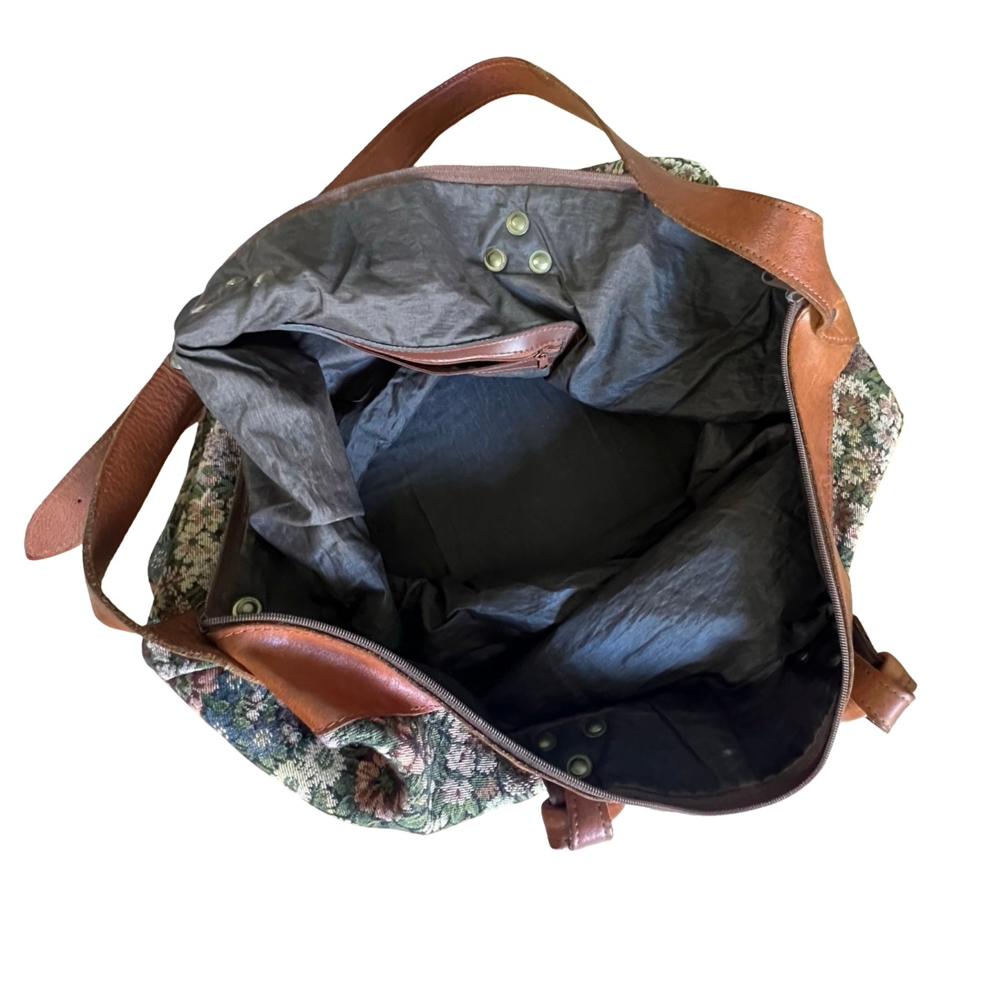 Vintage 1980’s Firenze Needlepoint Weekender Duffle Made In Italy