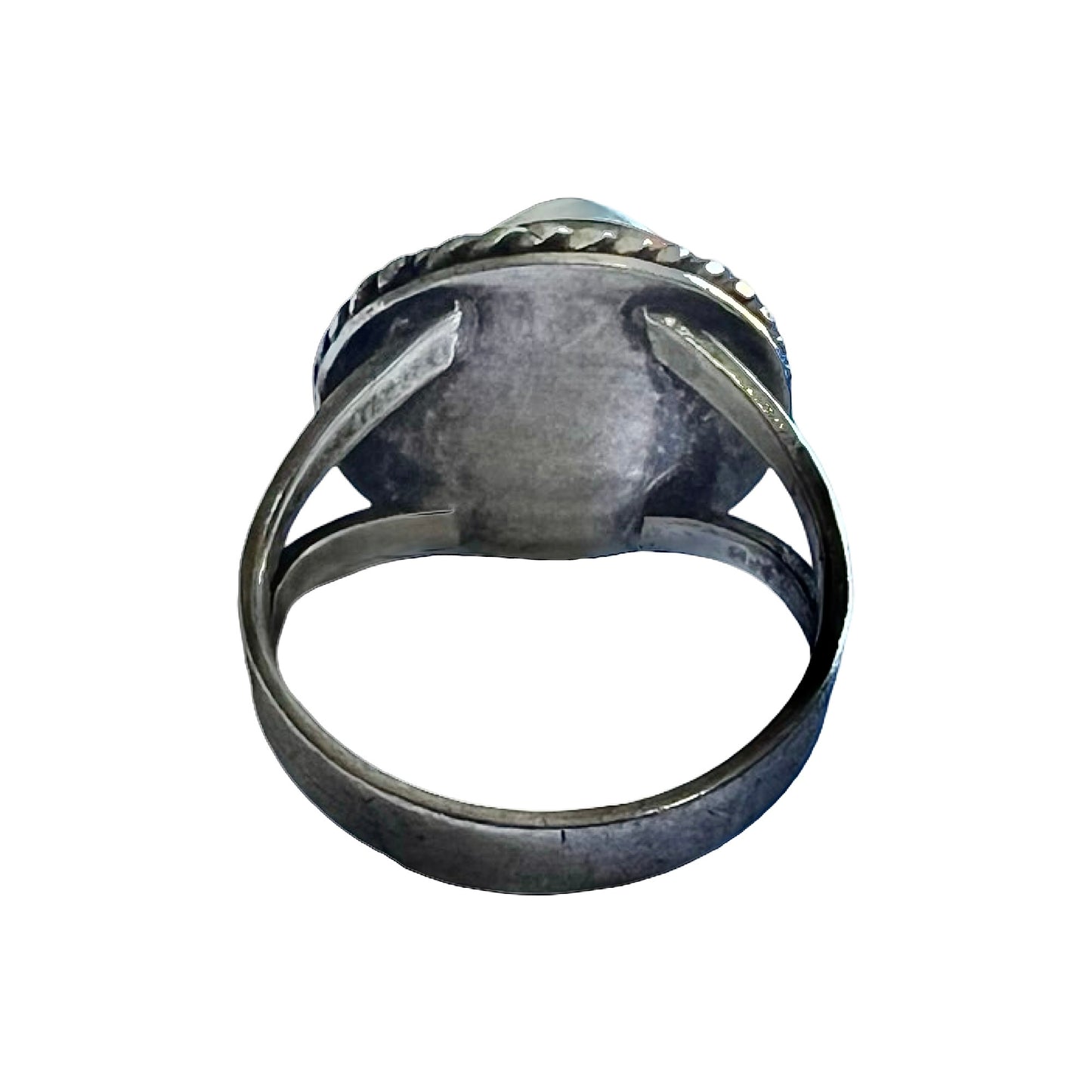 Vintage Sterling Old Pawn Operculum Ring Size 6