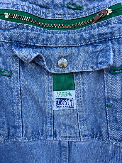 Vintage Distressed & Faded Oversized Liberty Overalls XL