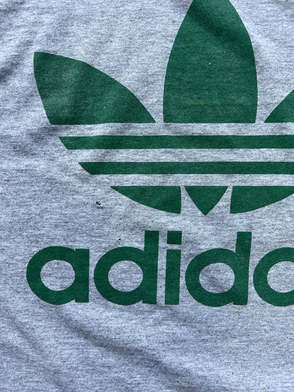 Vintage 90’s Adidas Double Sided Trefoil Logo Distressed T-Shirt XXL