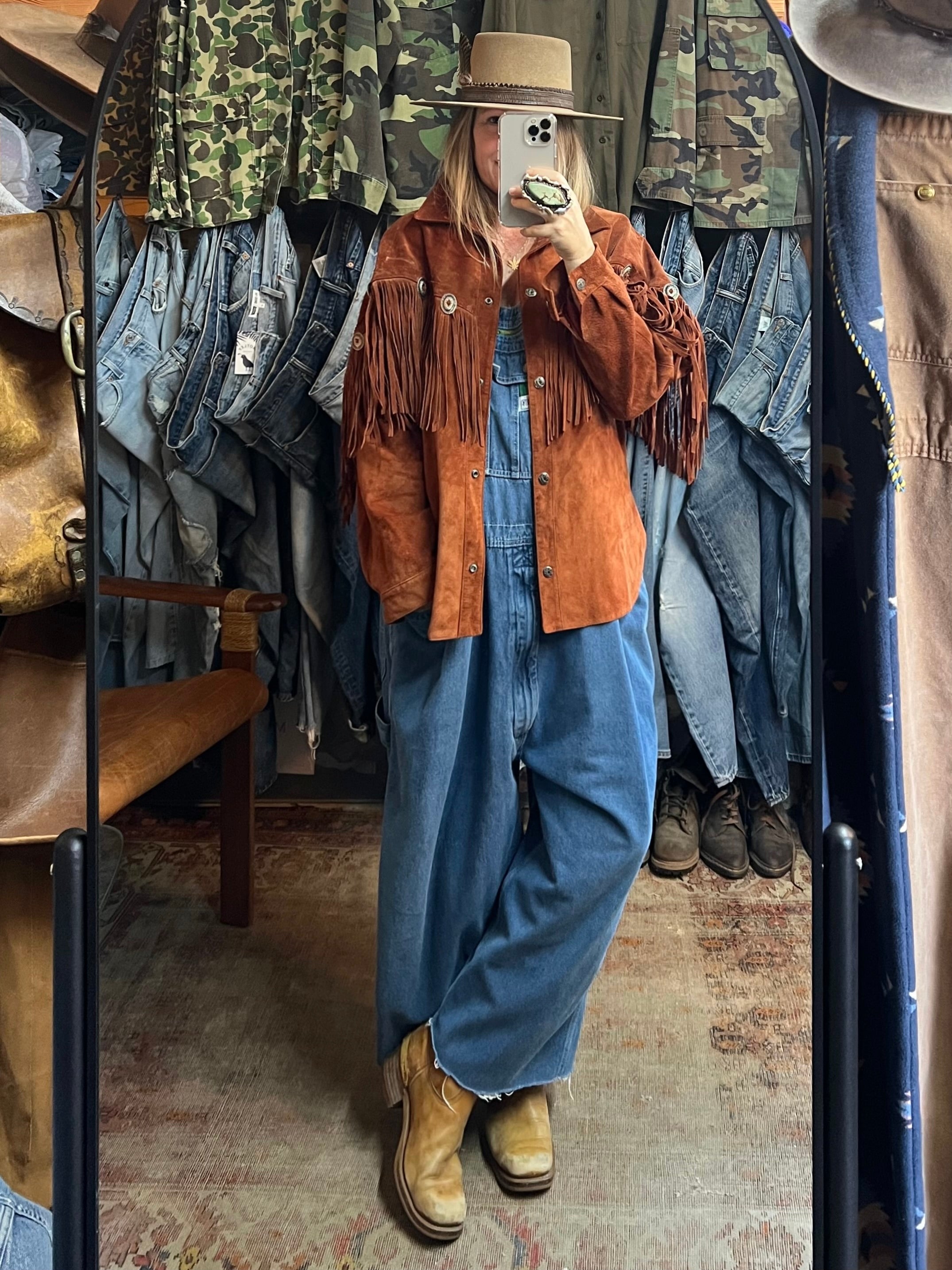 Vintage 90's Scully Suede Fringe Concho Jacket XL – Motley Vintage