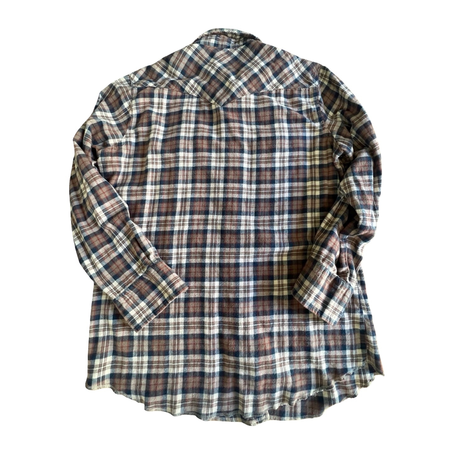 Vintage Oversized Wrangler Pearl Snap Flannel