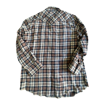 Vintage Oversized Wrangler Pearl Snap Flannel